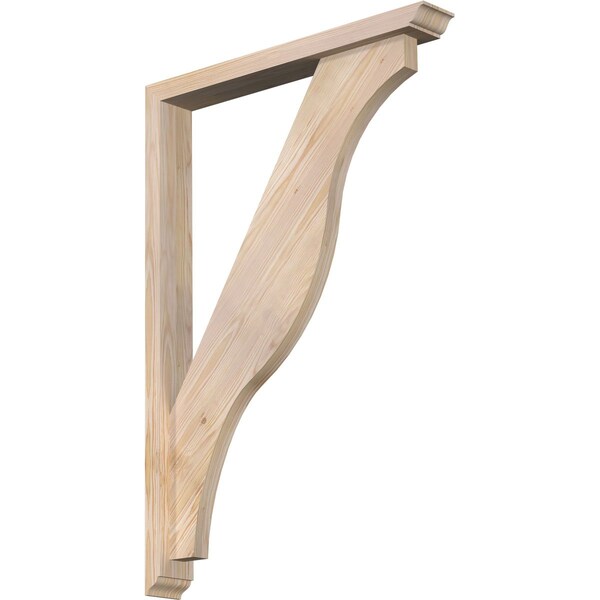 Ekena Millwork Funston Traditional Smooth Bracket w/ Offset Brace, Douglas Fir, 3 1/2"W x 26"D x 38"H BKT0402X26X38FST01SDF - main